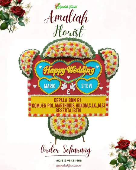 Papan Bunga Pernikahan Lecari